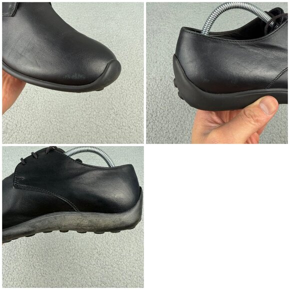 Collection Privee Womens 8.5 EU 38.5 Shoes Black Leather Casual Italy Vintage 1 - Picture 10 of 11